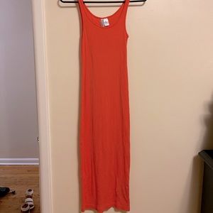 Long Orange Sun Dress